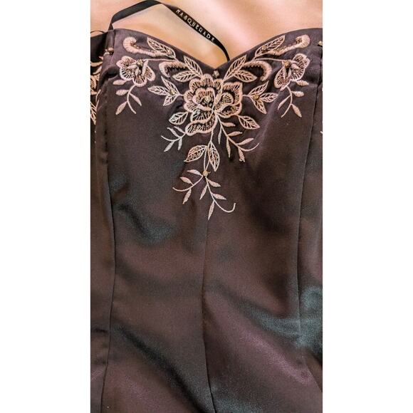 Masquerade Black/White Strapless Dress Size 5/6 Party Prom Evening Tulle Ruffles - Picture 10 of 10